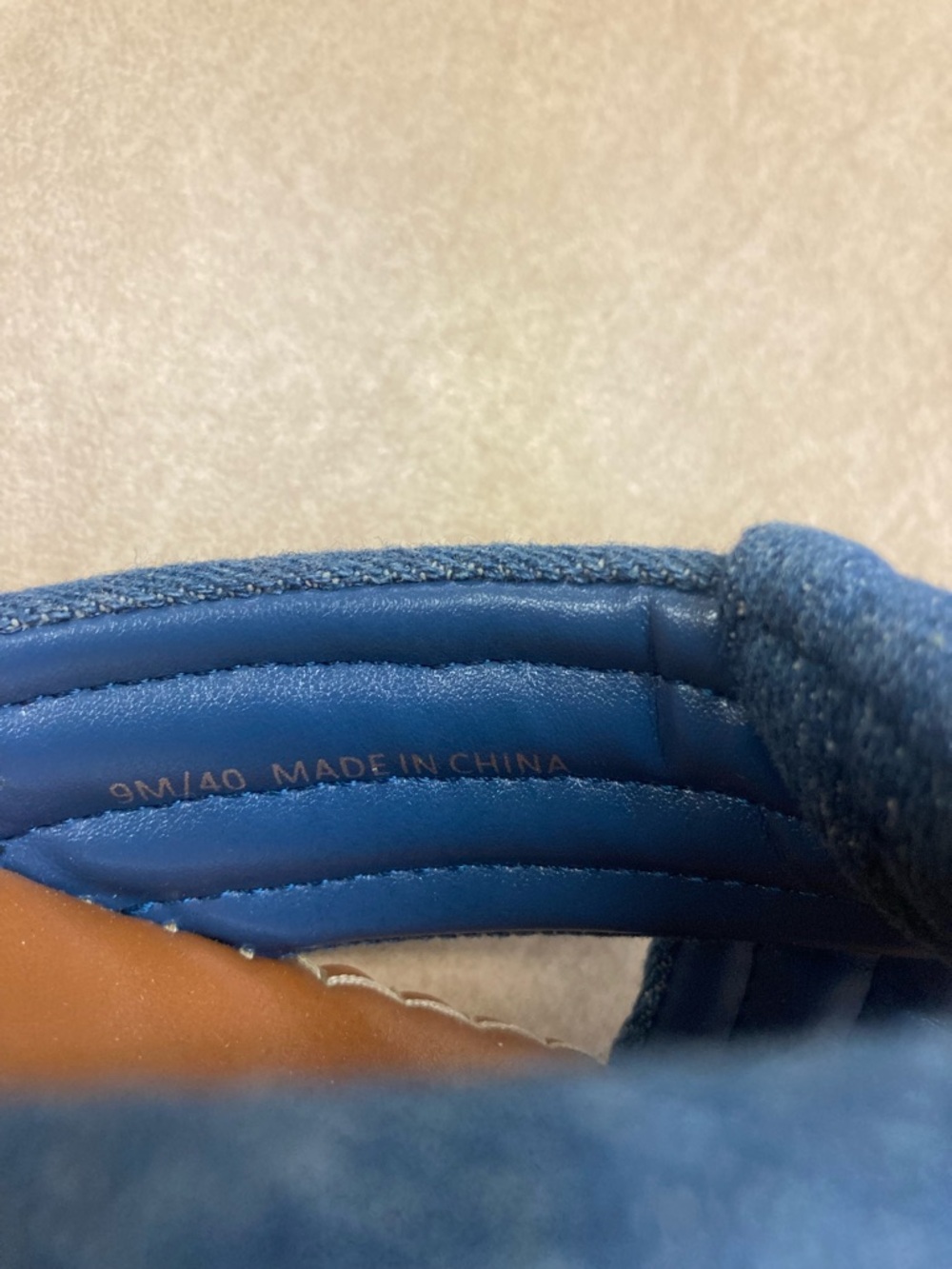 Vince Camuto Denim Blue Knotted Slide Sandals - Picture 6 of 8